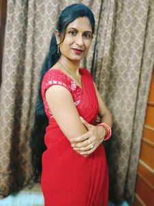 Red Hot Plated Saree