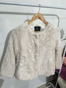 Cream Faux Fur Jacket