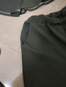 Olive Green Co-ord Set With Belt