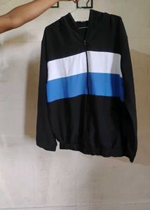 Color Block Zip-Up Hoodie