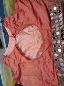 peach lehnga choli