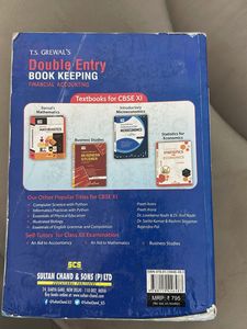 T.S. Grewal's Double Entry Book Keeping Textbook