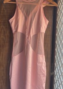 Price Drop Pink Glitter Detail Bodycon Dress