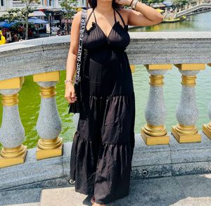 Black Tiered Maxi Dress
