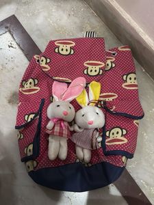 Cute Monkey &amp; Bunny Kids Backpack/Bag