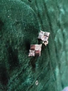 Sparkling Square Stud Earrings
