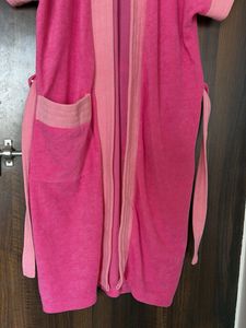 Pink Terry Cloth Bathrobe