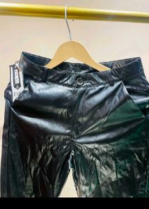 Black Faux Leather Pants