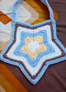 Boho Star Crochet Crossbody Bag