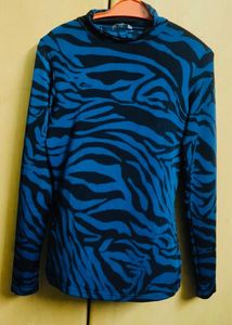 Blue Zebra Print Tee