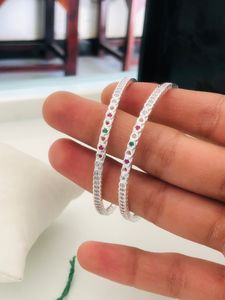 Pure Silver Bangles (wt:-18.400g)