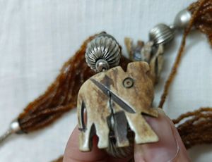 Ivory Elephant Brown Necklace
