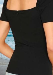 Chic Black V-Neck Top