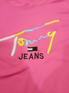 Tommy Jeans Pink Long Sleeve Top