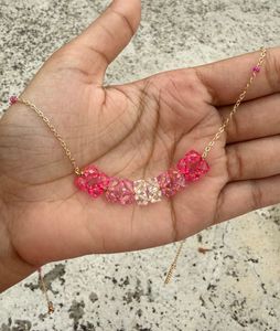 Sparkling Pink Crystal Necklace