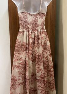Chic Vintage Print Midi Dress