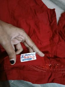 Hot Red Blouse, Brand New, Fit S/M Both, Designer