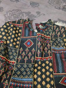 Boho Tiered Print Kurta Top