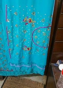 Embellished Blue Saree