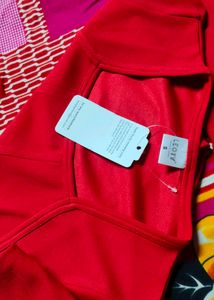 Square Neck New Red Full Sleeve Top♥️