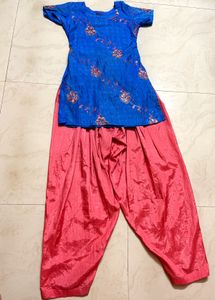 Blue & Pink Kurta Set