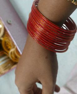 Set of orange Bangles