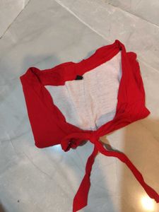 Vibrant Red Button-Up Dress
