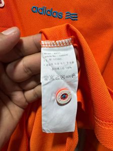 Adidas Essentials Climalite Orange Polo T-Shirt