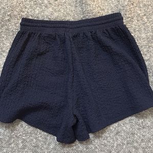 Navy Textured Shorts