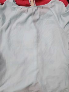 Light Blue Tie-Neck Blouse