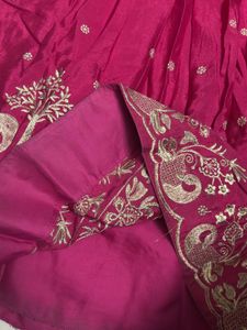 Pink Embroidered Lehenga Choli Set