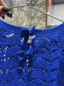 Blue Knit Pullover Sweater