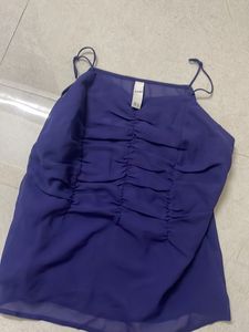 Kazo Blue Ruched Cami Top
