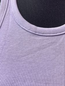 Lilac Ribbed Racerback Crop Top