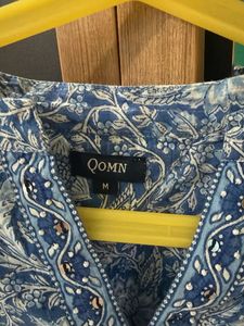Blue Floral Print Kurta