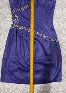 3 for 999 Embellished Strapless Purple Dr