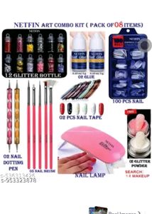Complete Nail Art Kit with UV Lamp