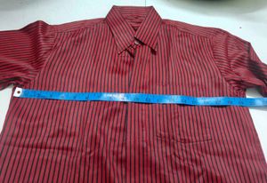 Red &amp; Black Striped Men's Shirt