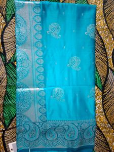 Stunning Teal Handloom Silk Saree