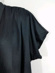 Attic Salt Handcrafted Black Kimono Satin Bodysuit (Women's)