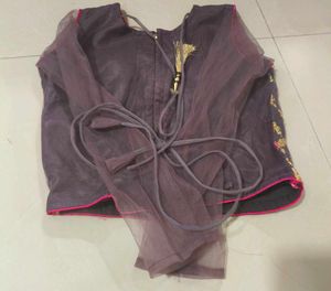 Embroidered Silk Blouse