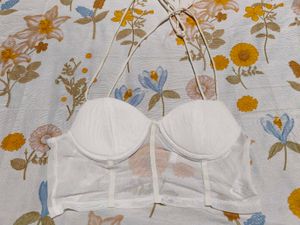 White Corset Style Bra Top