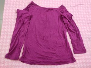 Purple Floral Long Sleeve Top
