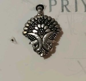 Oxidised silver plated nosepin