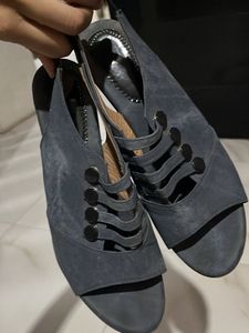 Stylish Blue Wedge Sandals