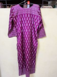 Vibrant Purple Printed Kurta