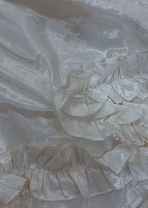 White tube ruffle detail Dress
