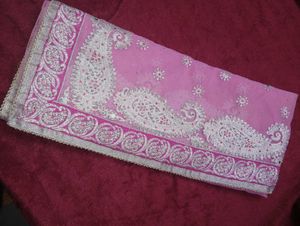 Dark Pink Silver Zari Saree Now ₹4500