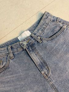 Distressed Cut-Out Denim Shorts