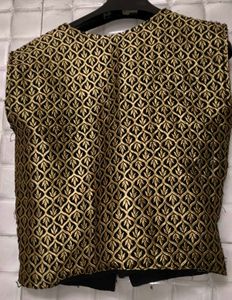 Ethnic Gold Print Koti | Festive Wear